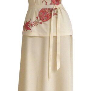 NWT Alfred Shaheen - Vintage Blouse & Skirt Set - Early 1970s - Sz 10